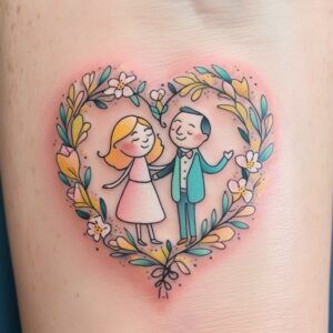 mom dad daughter tattoo