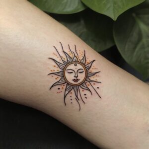 moon and sun tattoo designs