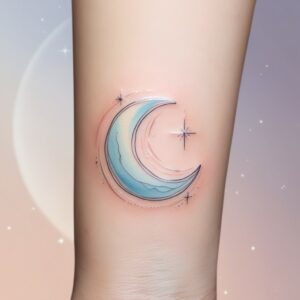 moon & stars tattoo designs