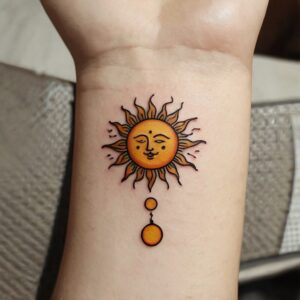 moon sun tattoo designs