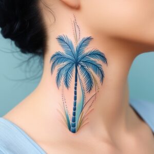 palm tree sunset tattoo