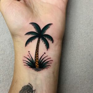 palm tree tattoo design