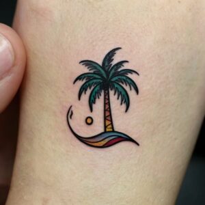 palm tree tattoo small