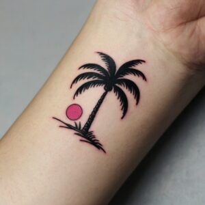 palm tree tattoo stencil