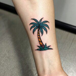 palm trees tattoo