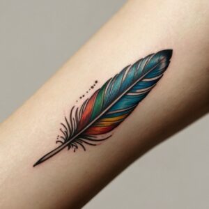 peacock feather design tattoo