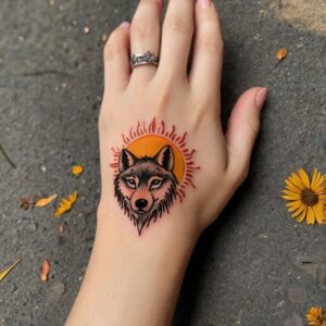 raven and wolf tattoo designs