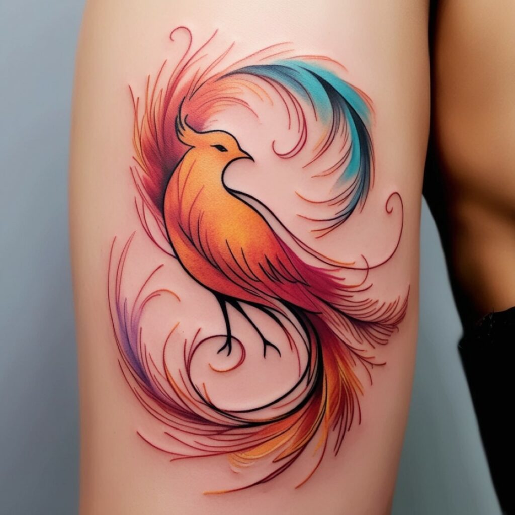 realistic phoenix tattoo designs