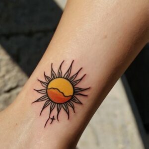 rising sun tattoo designs