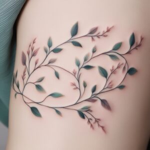 rose and vine tattoo designs