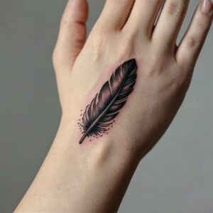 simple feather tattoo designs