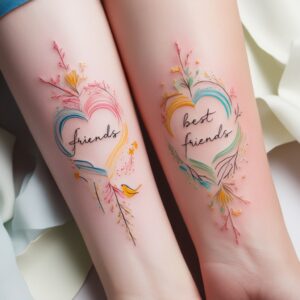 simple girly best friend tattoos