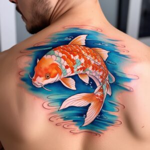 simple koi fish tattoo designs