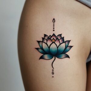 simple lotus flower tattoo designs