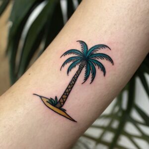 simple palm tree tattoo