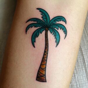 small palm tree tattoo