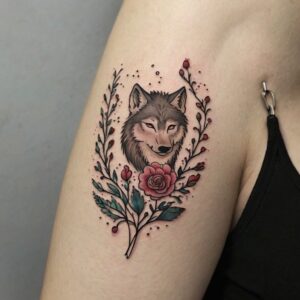 small wolf tattoo designs