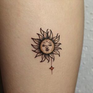 star moon and sun tattoo designs