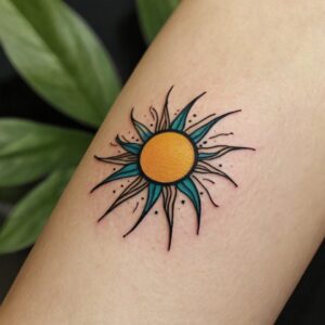 star moon sun tattoo designs