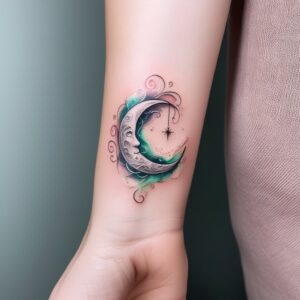 stars and moon tattoos designs