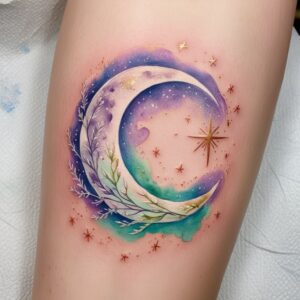 sun moon and stars tattoos designs