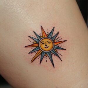 sun moon and stars tattoos designs