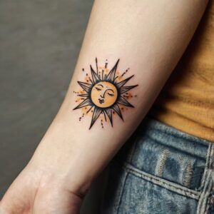 sun moon star tattoo designs