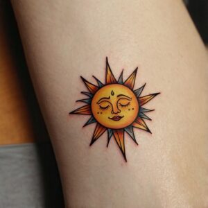 sun moon tattoo design