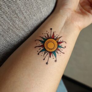 sun ray tattoo designs