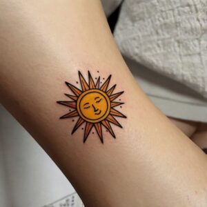 sun rays tattoo designs