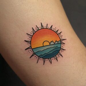 sun tattoo design