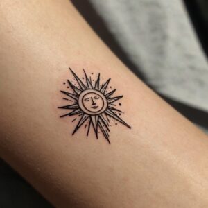 sun tattoo designs for men