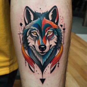 tattoo design wolf tribal