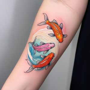 tattoo dragon koi fish designs