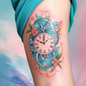 time clock tattoo designs