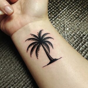 traditional palm tree tattoo