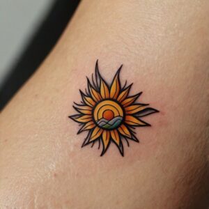 tribal sun tattoo designs