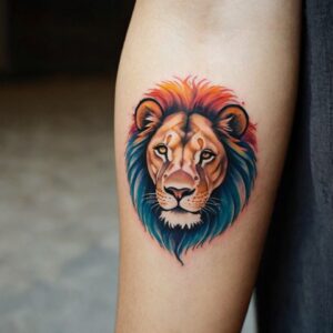 tribal tattoo lion design