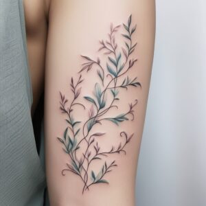 vine leg tattoo designs