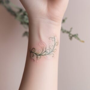 vine roses tattoo designs