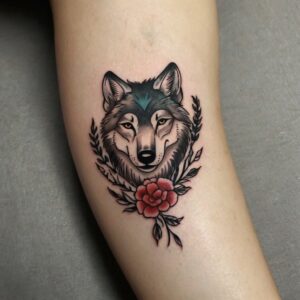 wolf and moon tattoo designs