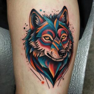 wolf forearm tattoo designs