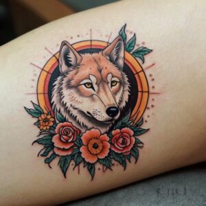 wolf moon tattoo designs