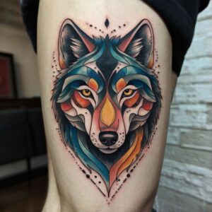 wolf tattoo tribal designs