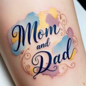 wrist mom dad tattoo