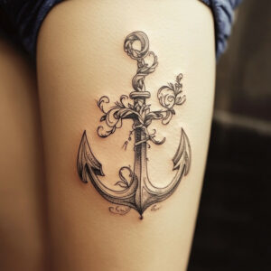 anchor tattoo black