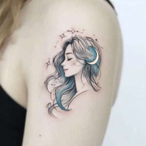 aquarius tattoos for females