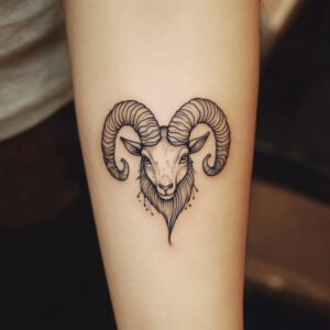 aries flower tattoo