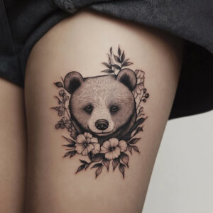 bear tattoo black