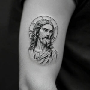 black jesus tattoo design